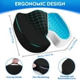 Annvchi Memory Foam Seat Cushion for Office, Car & Wheelchair, NonSlip