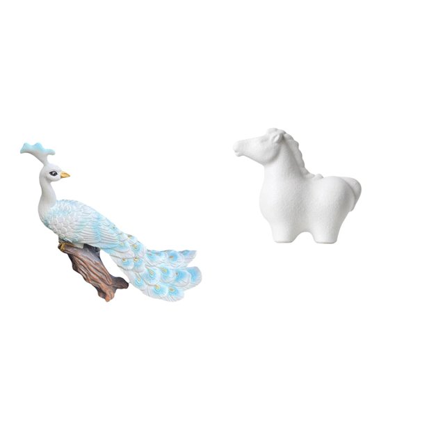 Escultura De Caballo De Pavo Real De Porcelana, Figura Decorativa De Animal, Estatua Para El Hogar, Jardín, Patio, Sala De Estar, Oficina, Mesa, Armario, Chimenea Interior.