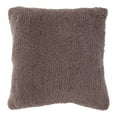 thumbnail image 3 of 24" x 24" Sherpa Throw Pillow Cover in Fossil Gray, 3 of 5
