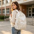 thumbnail image 4 of UJNDER Campus Style Lightweight Backpack with Floral Print Large Capacity Shoulder Daypack for Students Daily School Use School Backpack for Girls,01_Purple,Large, 4 of 5