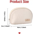 thumbnail image 2 of ABPETE Small Makeup Bag for Purse Mini Cosmetic Pouch Waterproof Makeup Organizer for Women Small Cosmetic Bag PU Leather Travel Makeup Bag Lipstick Bag with Zipper Beige, 2 of 8