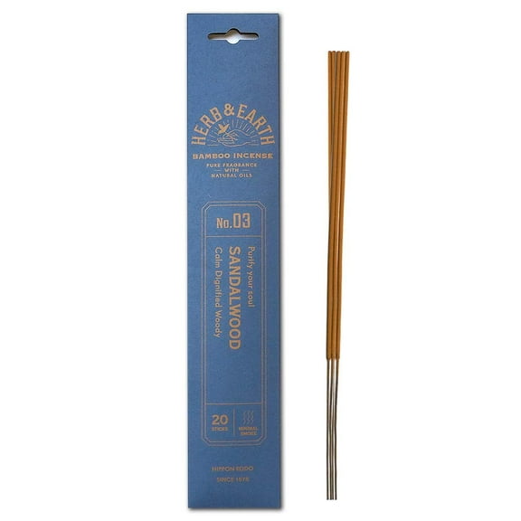 H&E - Sandalwood - Bamboo Incense 20 sticks