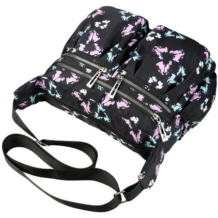 Nylon Shoulder Bag - Vbiger Multi Pocket Shoulder Bag Corss-body Purse Waterproof Nylon Travel Handbags for Women
