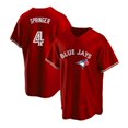 thumbnail image 1 of Men's George Springer #4 Toronto Blue Jays Baseball Jersey #Adult replica name jersey —3XL, 1 of 2