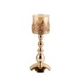 thumbnail image 1 of Candelabro de cristal dorado para comedor, sala de estar, de M 13x13x33cm Sunnimix candelabro de cristal, 1 of 7