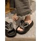 thumbnail image 4 of Black Ladies Cute Rabbit Slippers, Sweet And Cute Style, Big Ears Rabbit, Cute Summer Slippers, Non-Slip Soles, Thick Soles For Heightening, 4 of 4