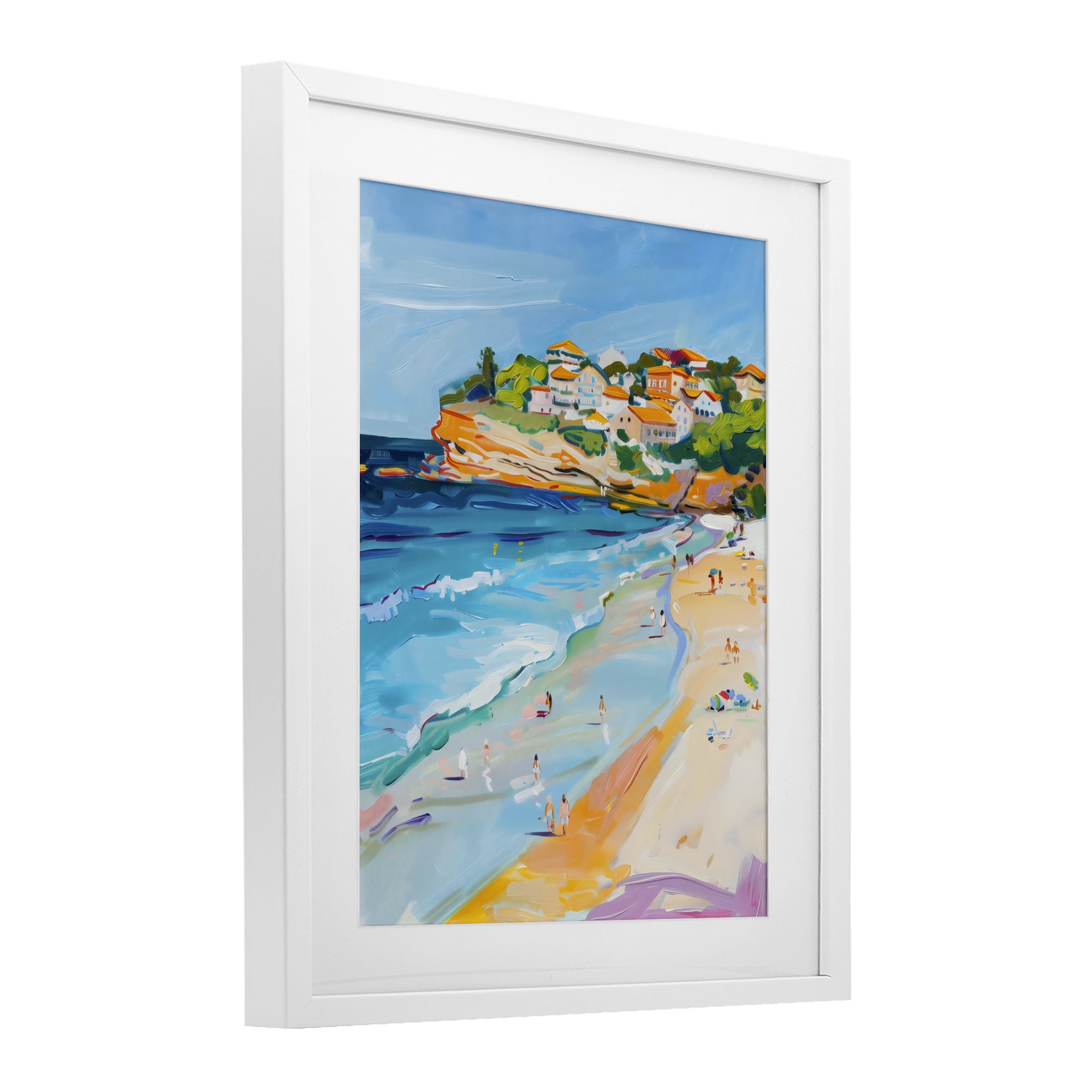 Stupell Industries Bondi Beach Cove White Framed Print Under Glass, design by The Prints Vibe