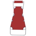 thumbnail image 2 of vidaXL Chaise Longue Pliante avec Auvent Rouge Aluminium, 2 of 5