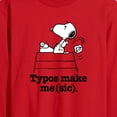 thumbnail image 2 of Peanuts - Snoopy Typos Make Me Sic - Men's Long Sleeve T-Shirt, 2 of 5