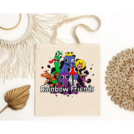 vintage Rainbow Friends Tote Bag  Family Matching Bag  Personalized Gamer Rainbow Friends Bag  Birthday BoyGirl -TH11607