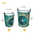 thumbnail image 3 of Rateoe Around The Planet Pattern Round Laundry Hamper Basket, Tall Hamper Basket for Blanket Storage, Nursery Clothes Hamper for Laundry in Bedroom and College Dorm-, 3 of 6