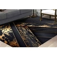 thumbnail image 5 of Kitchen Rug, Entry Rug, Runner Rug, Printed Rug, Black Gold Rug, Abstract Rugs, Gold Rug, Modern Rug, Bridesmaid Gift, Thick Rug, Small Rug, 2.3'x3.3' - 70x110 cm, 5 of 8
