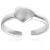Sterling Silver Silver Heart Toe Ring