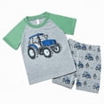 thumbnail image 2 of NOLDARES Toddler Baby Boy Summer Clothes 2T 3T 4T Print Short Sleeve T-shirts Tops + Drawstring Shorts Outfits(Light Green,2-3 Years), 2 of 9