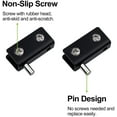 thumbnail image 3 of 4 Pack Charnière Pivotante, Charnière de Porte en Verre Sans Cadre Clips de Porte en Verre en Acier Inoxydable Noir avec Kit de Remplacement de Broche Réglable pour Verre 5-6mm D, 3 of 5