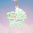 thumbnail image 4 of Personalized Baby\u2019s First Christmas Keepsake Acrylic 2D Shape Flat Ornament, Custom New Baby Gift, Babys 1st Christmas Ornament 2023 Boy Or Girl Newborn, for New Mom Dad (Style 2) - 3906 (Orange), 4 of 7