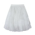 thumbnail image 5 of Tulle Skirts for Women Elastic Waist Ruffled Mesh Puffy Ballet Tutu Skirts 50s Carnival Party Mini Skirt, 5 of 5