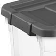 thumbnail image 2 of Sterilite 30 Qt Clear Plastic Storage Container Bin w/ Latch Lid, 18 Pack, 2 of 10