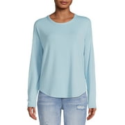 Time and Tru Women's Hacci T-Shirt with Long Sleeves