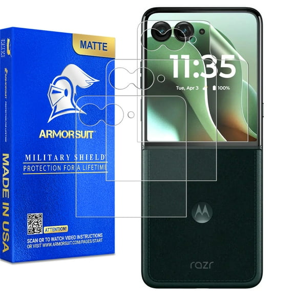 ArmorSuit 3 Pack Paper-Feel Texture Front Screen Protector for Motorola Razr Ultra (2025) / Razr  Plus (2025/2024) Case Friendly MilitaryShield Matte Film - Made in USA