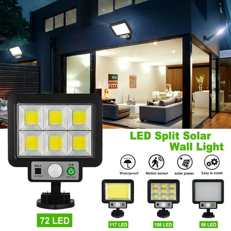 

108LED Solar Wall Light Waterproof Motion Sensing Outdoor Garden Security Street Lamp with 3 Lighting Modes Remote Control