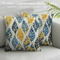 thumbnail image 3 of Creowell Throw Pillow Covers 18x18 Decorative Couch Farmhouse Spring Summer Gray Blue Gold Yellow Indigo Modern Geometric Sofa Square Neutral Grey Patio Courtyard, 3 of 5