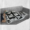 thumbnail image 6 of 50th Birthday Soft Flannel Fleece Throw Blanket, Funny Happy Face Expression Self Confidence Themed Pictogram Style Design, Cozy Plush for Indoor and Outdoor Use, 50" x 70", Black White, by Ambesonne, 6 of 6