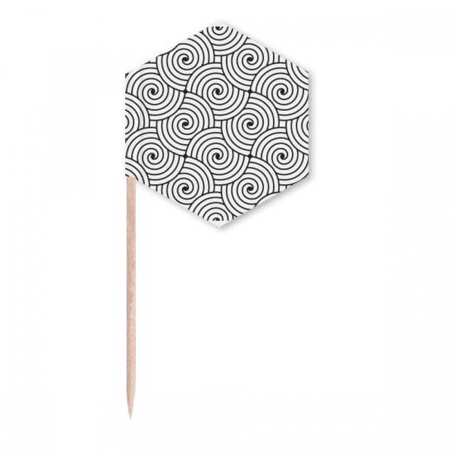 Illusion Lines Repeat Clouds Toothpick Flags Cupcake Picks Party Celebration