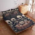 thumbnail image 2 of Bedding Set 3D Pumpkin Witch Skull Printed Fitted Sheet Set with Pillowcase for Kids Adult,TwinXL(39"x80"), 2 of 6