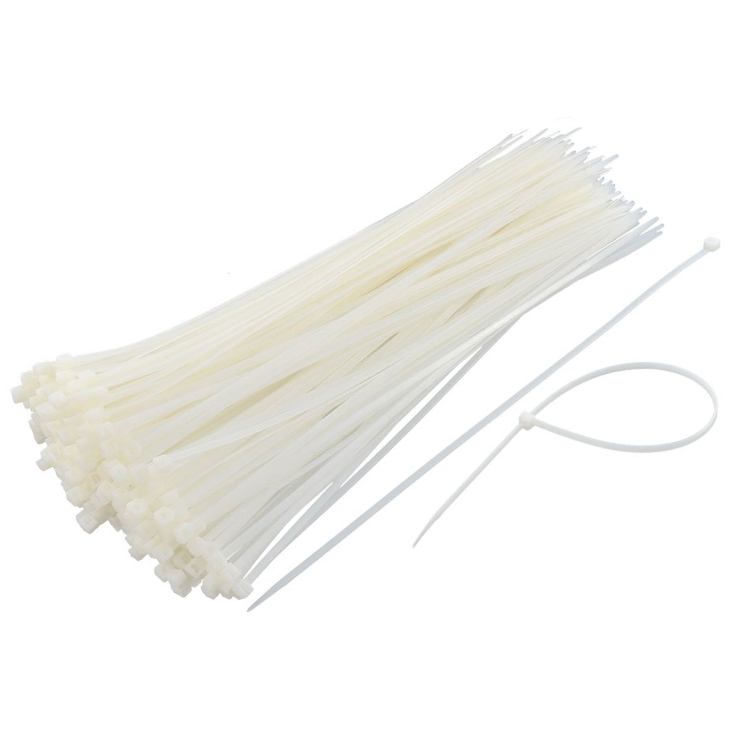 Size: 4x150mm/6 inches TrendBox 1000 White Self-Locking Nylon Plastic Cable Cord Zip Ties Wrap Fasten Wire Durable Indoor Outdoor Travel Home Corrosion Resistance 