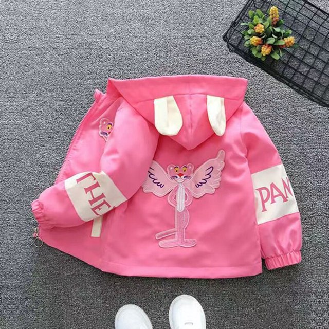 Ropa de otoño para niños Chaqueta de dibujos animados Niños Niñas Ropa de paseo para bebés Chaquetas con capucha para niños Abrigo Primavera Trajes para niños 1-7Y5T (Altura 110-120 CM) Gao Jinjia LED