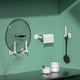 thumbnail image 5 of Yuarrent Colgador de pared sin perforaciones autoadhesivo para baño, soporte de almacenamiento impermeable, organización para sala de estar, estante Cocina y Comedor Gris blanco Yuarrent HA064710-03, 5 of 6