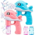 thumbnail image 1 of Kit de 2 Armas de Burbujas, Máquina Emisora de Burbujas Automática en Forma de Ballena con 4 Soluciones para Niños, 1 of 6