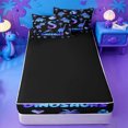 thumbnail image 4 of meiyoeat Colorful Ombre Monogrammed S Zipper Full Size Comforter Sets with Fitted Sheet and 2 Pillowcases For Boys,Dino Themed Initial Zipper Bedding Set,Black Reversible,4 Pieces, 4 of 7