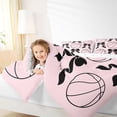 thumbnail image 4 of Feelyou Fashion Bow-tie Kids Twin Comforter Sets, Cartoon Basketball Bedding Set, 2 Pieces, 4 of 8