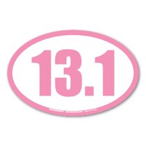 13.1 Half Marathon Pink Oval Magnet