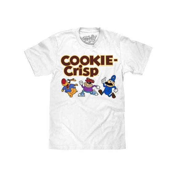 Tee Luv Men's Cookie Crisp Cereal Cartoon Mascot T-Shirt (L)