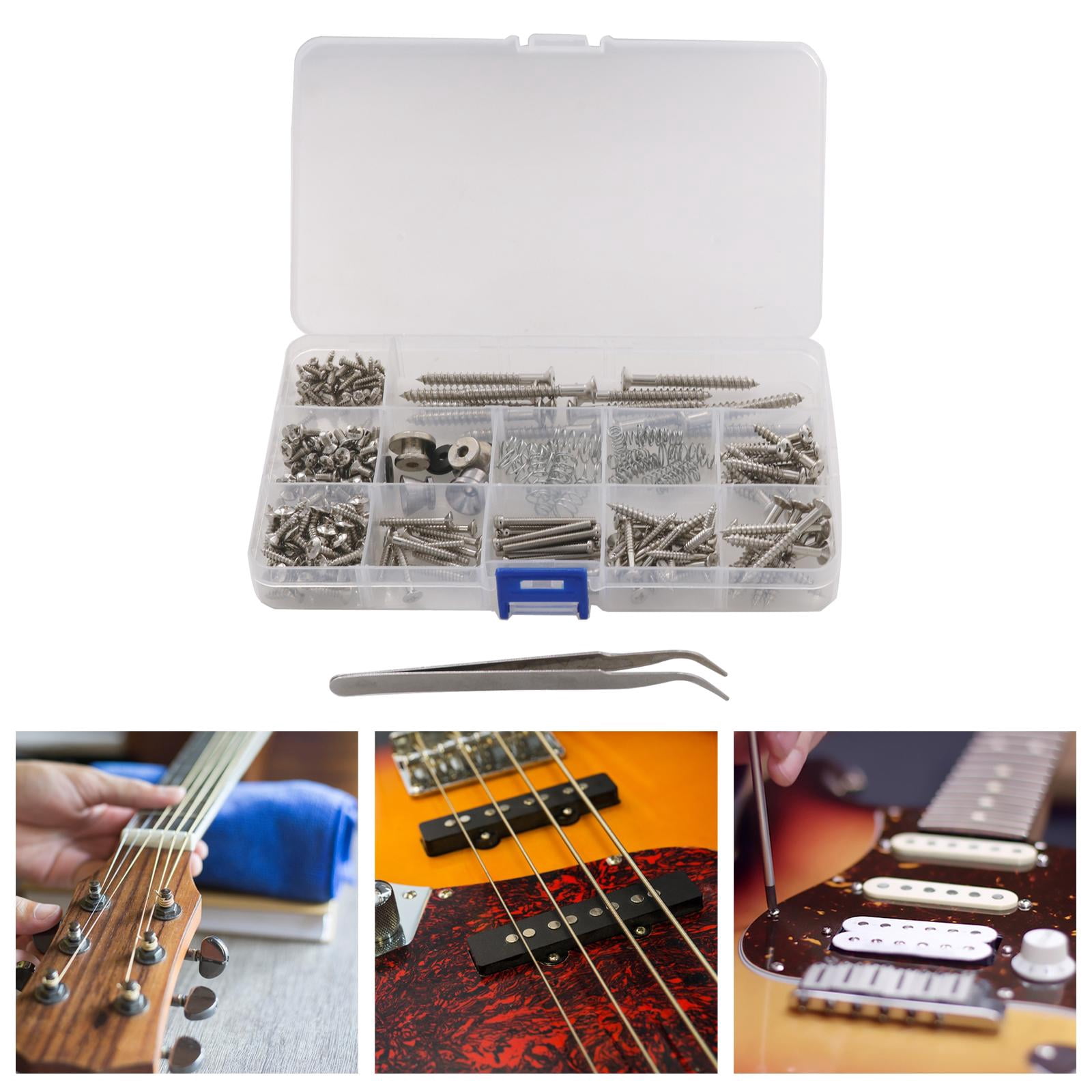 Rushawy 262Pcs Guitar Screw Guitar Repairing Screw Set for Pickguard Guitar Bass