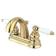 thumbnail image 1 of Kingston Brass KB5612PL Restoration 4-Inch Centerset Lavatory Faucet, Polished Brass, 1 of 5