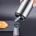 thumbnail image 2 of Abridor de botellas de cerveza premium (plateado), 1 abridor de botellas automático de acero inoxidable, sin daños, tapa de botella de apertura rápida, botella portátil pequeña, 2 of 5