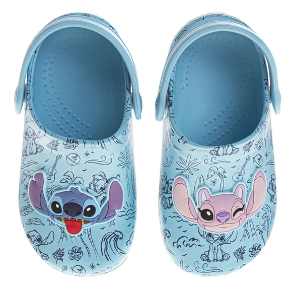 Disney Stitch and Angel Girls Dual Sizes Clogs. Little Kids, Blue, Size: 910
