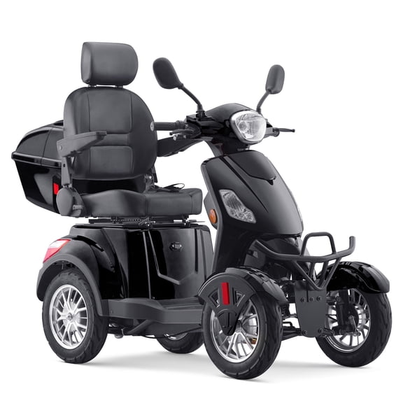 QEASET Heavy Duty 4-Wheel Mobility Scooters,800W All Terrain Electric Recreational Scooter,31 Miles Long Travel Range