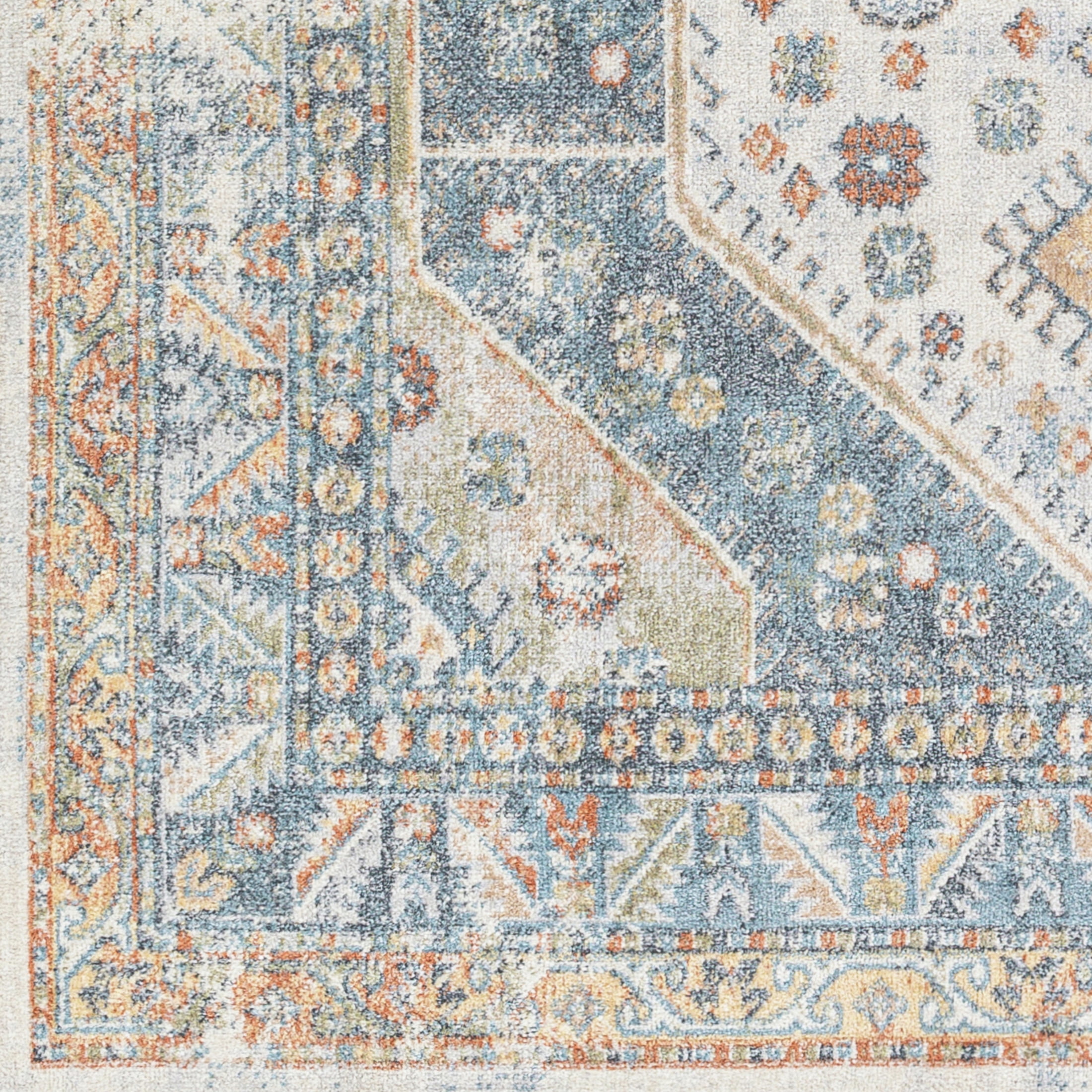 Livabliss Washable Rugs for Living Room, 7x9 Lillian Traditional Oatmeal Area Rug, Bedroom Dining Room Home Decor Stain Resistant Carpet (6'7" x 9')