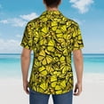 thumbnail image 6 of Daiia Yellow Butterflies Hawaiian Shirt for Men Gentle Cotton Regular Short Sleeve Casual-X-Large, 6 of 9