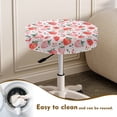 thumbnail image 4 of ZIATUBLE Strawberry Stool Covers Cushion Anti Slip Bar Stool Covers Round Easy to Install Stool Chair Covers Set of 2 Washable Chair Seat Slipcover 13"-15" for Bar Restaurant Office, 4 of 6