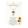 thumbnail image 5 of Women Daisy Flower Necklace Temperament Sunflower Pendant Necklace Jewelry Gift, 5 of 19