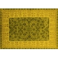 thumbnail image 1 of Ahgly Company Machine Washable Indoor Rectangle Oriental Yellow Industrial Area Rugs, 8' x 10', 1 of 4