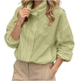 thumbnail image 2 of IUYRTFE Women's Zip Up Hooded Jacket Long Sleeve Casual Lightweight Outerwear Coat, 2 of 6