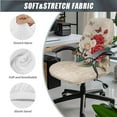 thumbnail image 3 of FKELYI Red Rose Floral Butterfly Print Office Chair Cover with Removable Armrest Covers Swivel Boss Armchair Slipcover Gaming Chair Decorative Cover, Large, 3 of 6