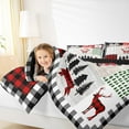 thumbnail image 4 of Manfei Cartoon Santa Claus Bedding Comforter Set for Child, Merry Christmas Twin Comforter Sets, Patchwork Plaid Reversible Bedding Set, Microfiber Bedroom Decor, 2 Pieces, 4 of 8